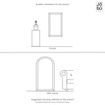 Hanaka - Full Length Black Oak Rectangle Mirror - 200cm x 100cm - Bargainia.com - 