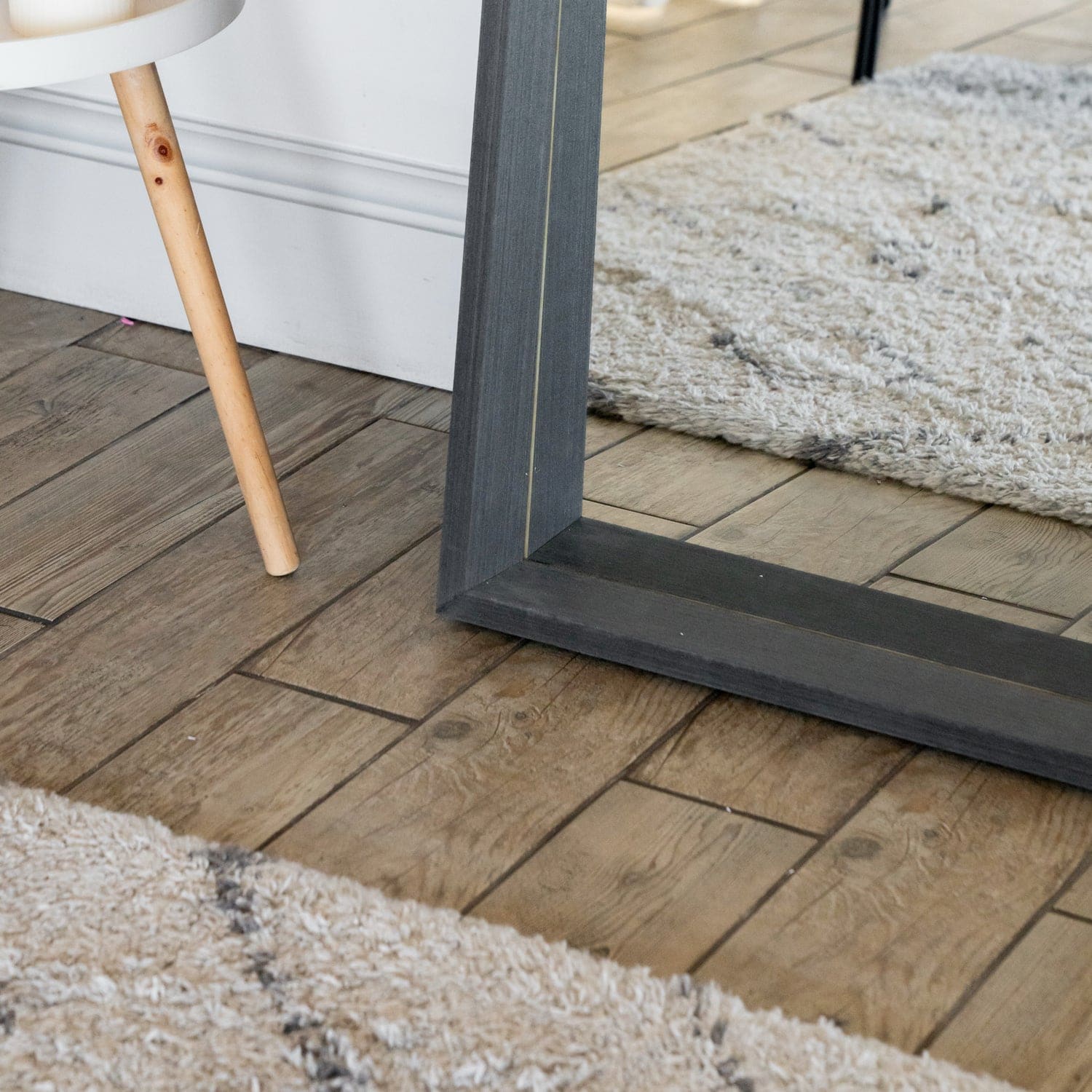 Hanaka - Full Length Black Oak Rectangle Mirror - 200cm x 100cm - Bargainia.com - 5065017296759 - HAN200100BLK