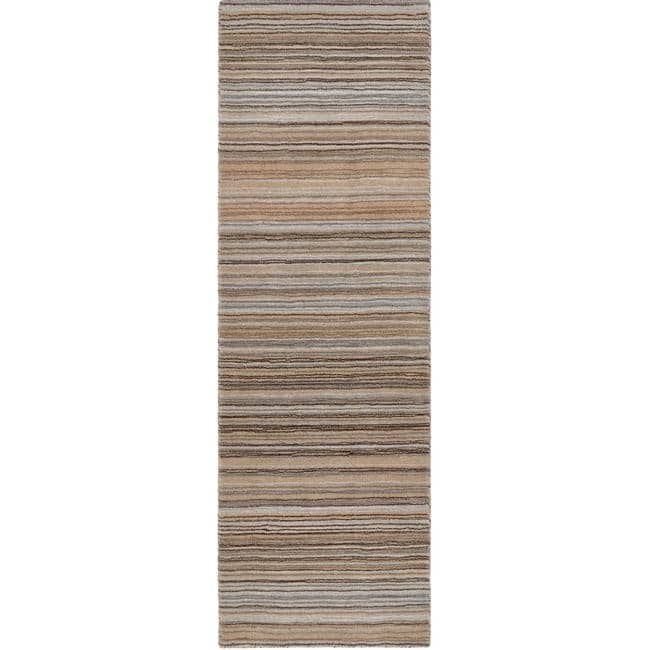 Hand Made Striped Design Rug - Bargainia.com - 5026134618626 - FINSTR_BEIGEX_067X200