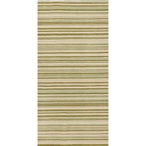 Hand Made Striped Design Rug - Bargainia.com - 5026134638594 - FINSTR_GREENX_067X200