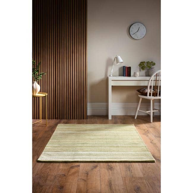 Hand Made Striped Design Rug - Bargainia.com - 5026134638594 - FINSTR_GREENX_067X200