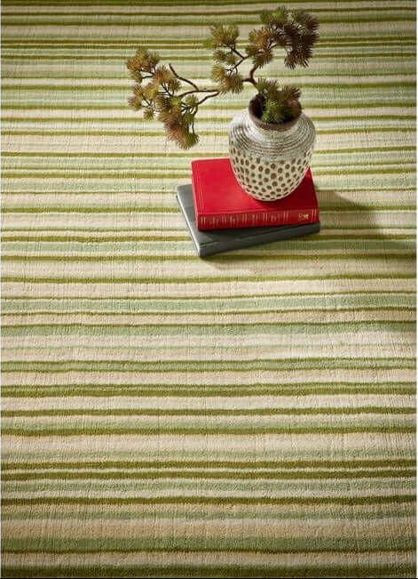 Hand Made Striped Design Rug - Bargainia.com - 5026134638600 - FINSTR_GREENX_080X150