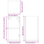 Hanging Cabinet Lyon Sonoma Oak 29.5x31x60 cm Engineered Wood - Bargainia.com - 