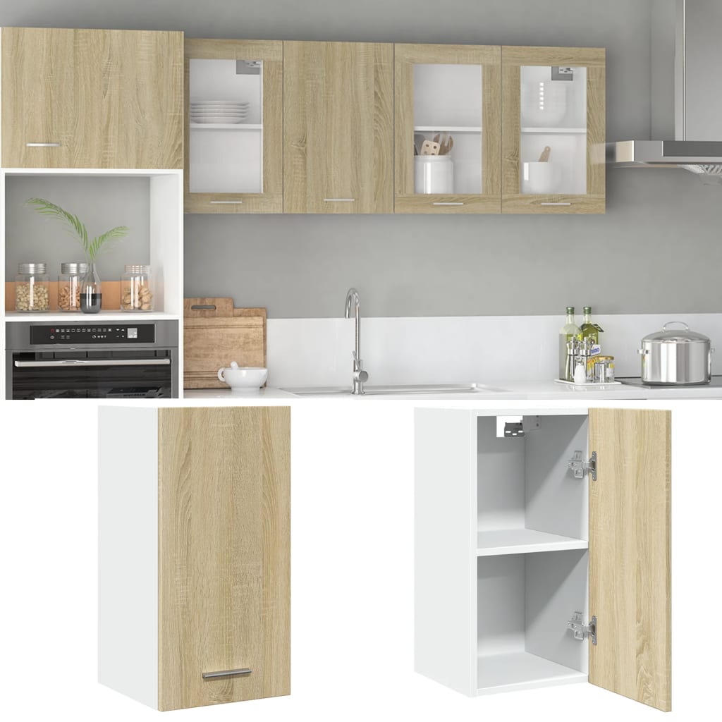 Hanging Cabinet Lyon Sonoma Oak 29.5x31x60 cm Engineered Wood - Bargainia.com - 