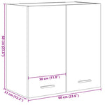 Hanging Cabinet Lyon Sonoma Oak 60x31x60 cm Engineered Wood - Bargainia.com - 
