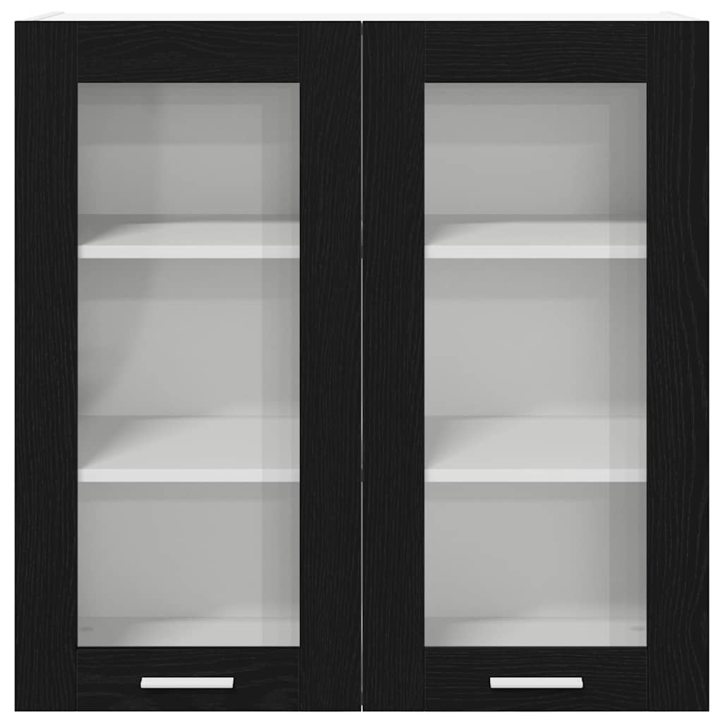 Hanging cabinet Riga Black Oak 80 x 31 x 80 cm Engineered Wood - Bargainia.com - 