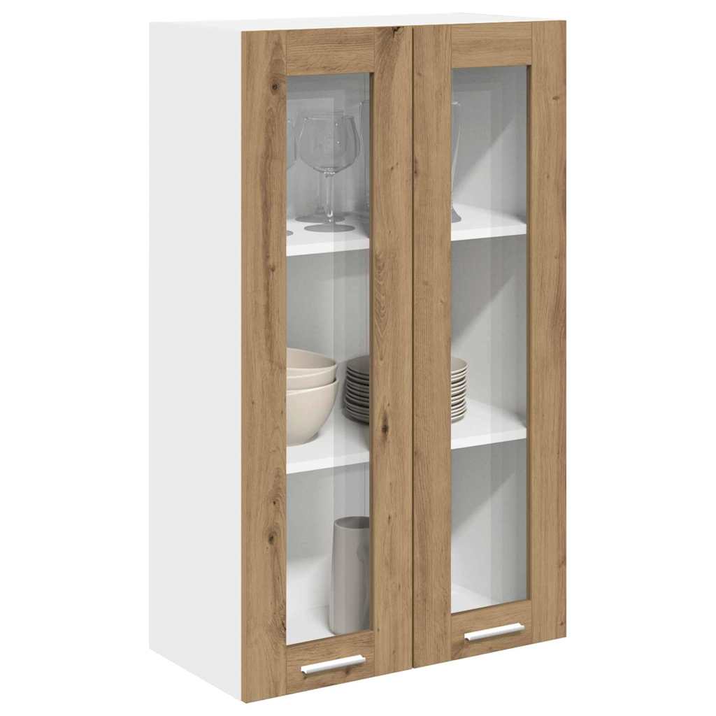 Hanging cabinet with Shelf Riga Artisan Oak 60 x 31 x 100 cm - Bargainia.com - 