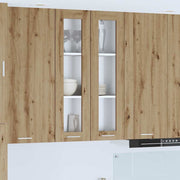 Hanging cabinet with Shelf Riga Artisan Oak 60 x 31 x 100 cm - Bargainia.com - 