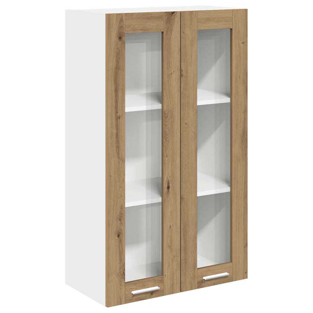 Hanging cabinet with Shelf Riga Artisan Oak 60 x 31 x 100 cm - Bargainia.com - 