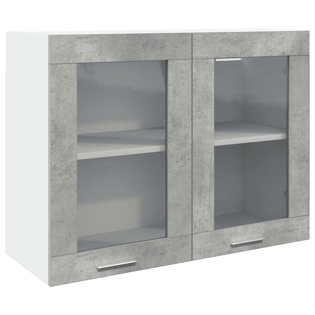 Hanging Glass Cabinet Lyon Concrete Grey 80x31x60 cm - Bargainia.com - 8721158436436 - 856118