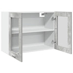 Hanging Glass Cabinet Lyon Concrete Grey 80x31x60 cm - Bargainia.com - 