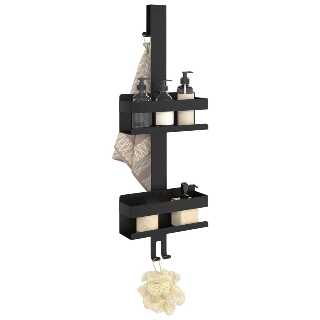 Hanging Shower Caddy Matt Black Brushed 304 Stainless Steel - Bargainia.com - 