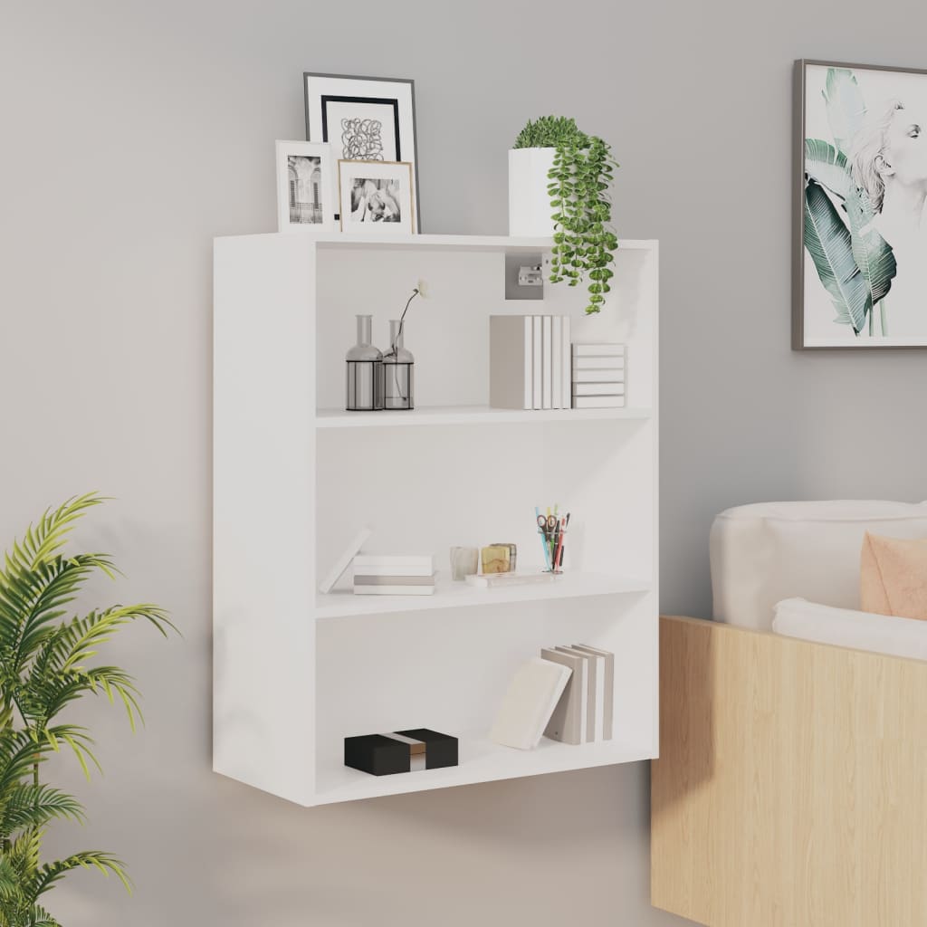 Hanging Wall Cabinet White 69.5x32.5x90 cm - Bargainia.com - 