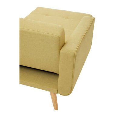 Hansa Hagen Olive Linen Corner Sofa Bed - Bargainia.com - 