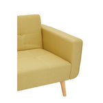 Hansa Hagen Olive Linen Corner Sofa Bed - Bargainia.com - 