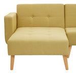 Hansa Hagen Olive Linen Corner Sofa Bed - Bargainia.com - 