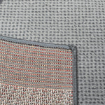 Hard Wearing Hessian Backed Stair Runner Kitchen Mat - Texas Grey Border - Bargainia.com - 