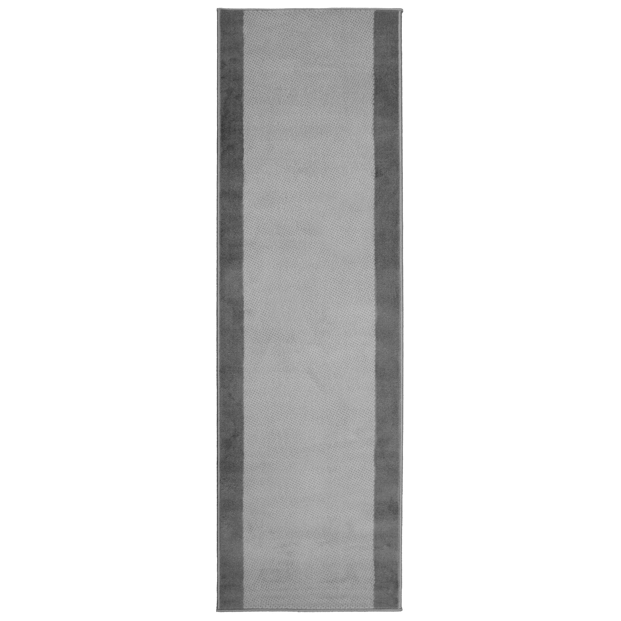 Hard Wearing Hessian Backed Stair Runner Kitchen Mat - Texas Grey Border - Bargainia.com - 5056150270232 - RNR-TXS-1764-HS55-04FT