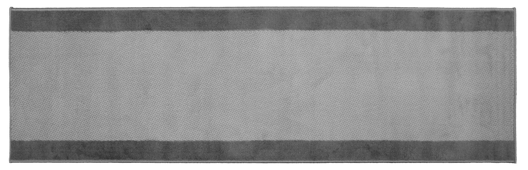 Hard Wearing Hessian Backed Stair Runner Kitchen Mat - Texas Grey Border - Bargainia.com - 