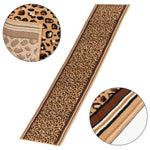 Hard Wearing Hessian Backed Stair Runner Kitchen Mat - Texas Leopard Print - Bargainia.com - 