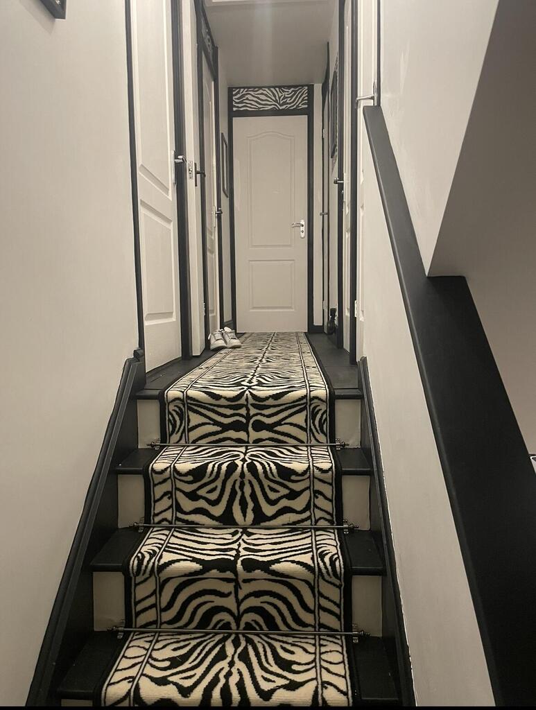 Hard Wearing Hessian Backed Stair Runner Kitchen Mat - Texas Zebra Print - Bargainia.com - 5056150269380 - RNR-TXS-4500-B041-04FT