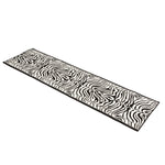 Hard Wearing Hessian Backed Stair Runner Kitchen Mat - Texas Zebra Print - Bargainia.com - 