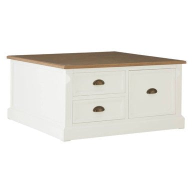 Hardwick Square Coffee Table with Drawers - Bargainia.com - 5018705383651