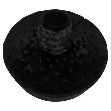 Hartford Black Velvet Modular Round Sofa - Bargainia.com - 