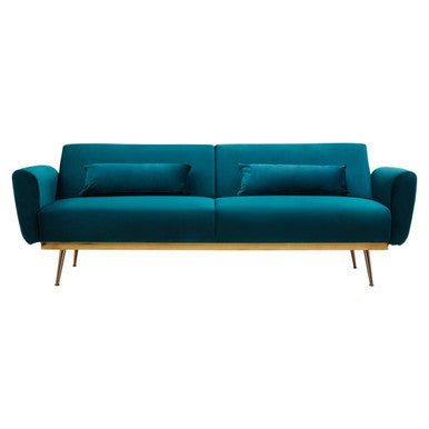 Hatton Green Velvet Sofa Bed - Bargainia.com - 