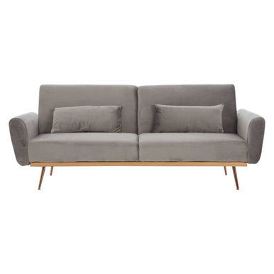 Hatton Grey Velvet Sofa Bed - Bargainia.com - 