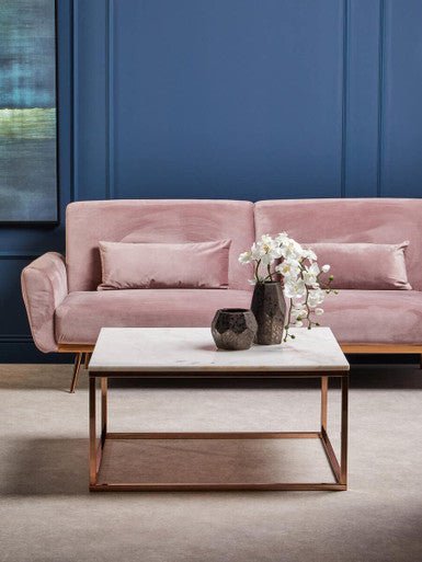 Hatton Pink Velvet Sofa Bed - Bargainia.com - 5018705451145 - 2405834