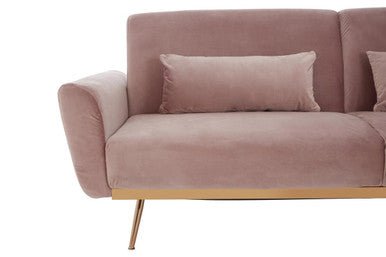 Hatton Pink Velvet Sofa Bed - Bargainia.com - 5018705451145 - 2405834