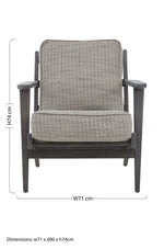 Hector Tweed Armchair With Black Oak Wood Frame - Bargainia.com - 5018705458045