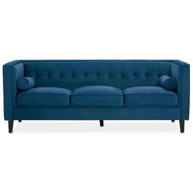 Helia 3 Seat Blue Velvet Sofa - Bargainia.com - 5018705471006 - 2405939