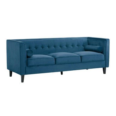 Helia 3 Seat Blue Velvet Sofa - Bargainia.com - 5018705471006 - 2405939