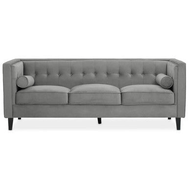 Helia 3 Seat Grey Velvet Sofa - Bargainia.com - 5018705471013 - 2405940