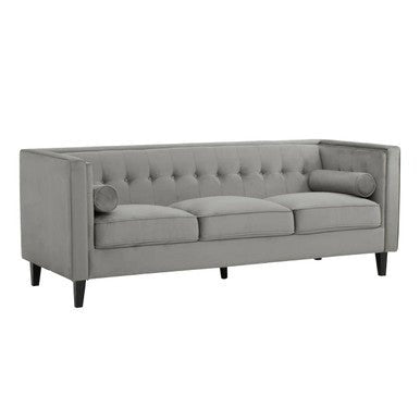Helia 3 Seat Grey Velvet Sofa - Bargainia.com - 5018705471013 - 2405940