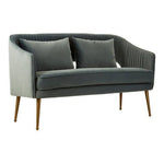 Hendricks 2 Seater Dusky Blue Velvet Sofa - Bargainia.com - 