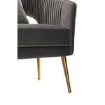 Hendricks Grey Velvet Two Seater Sofa - Bargainia.com - 