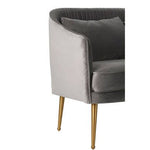 Hendricks Grey Velvet Two Seater Sofa - Bargainia.com - 