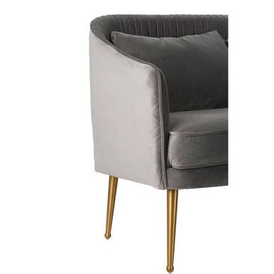 Hendricks Grey Velvet Two Seater Sofa - Bargainia.com - 