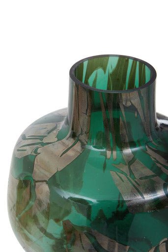 Herbie Green and Gold Small Glass Vase - Bargainia.com - 5018705974767