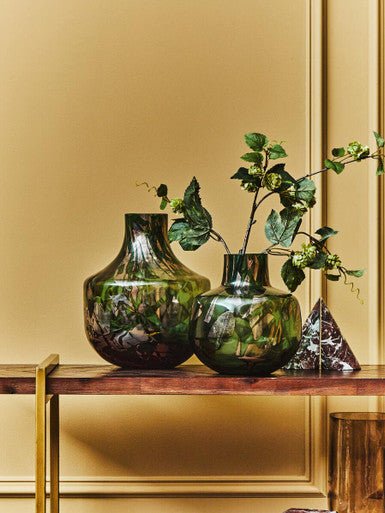 Herbie Green and Gold Small Glass Vase - Bargainia.com - 5018705974767