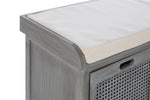 Heritage Grey Three Drawer Storage Bench with Cushion - Bargainia.com - 5063227019403