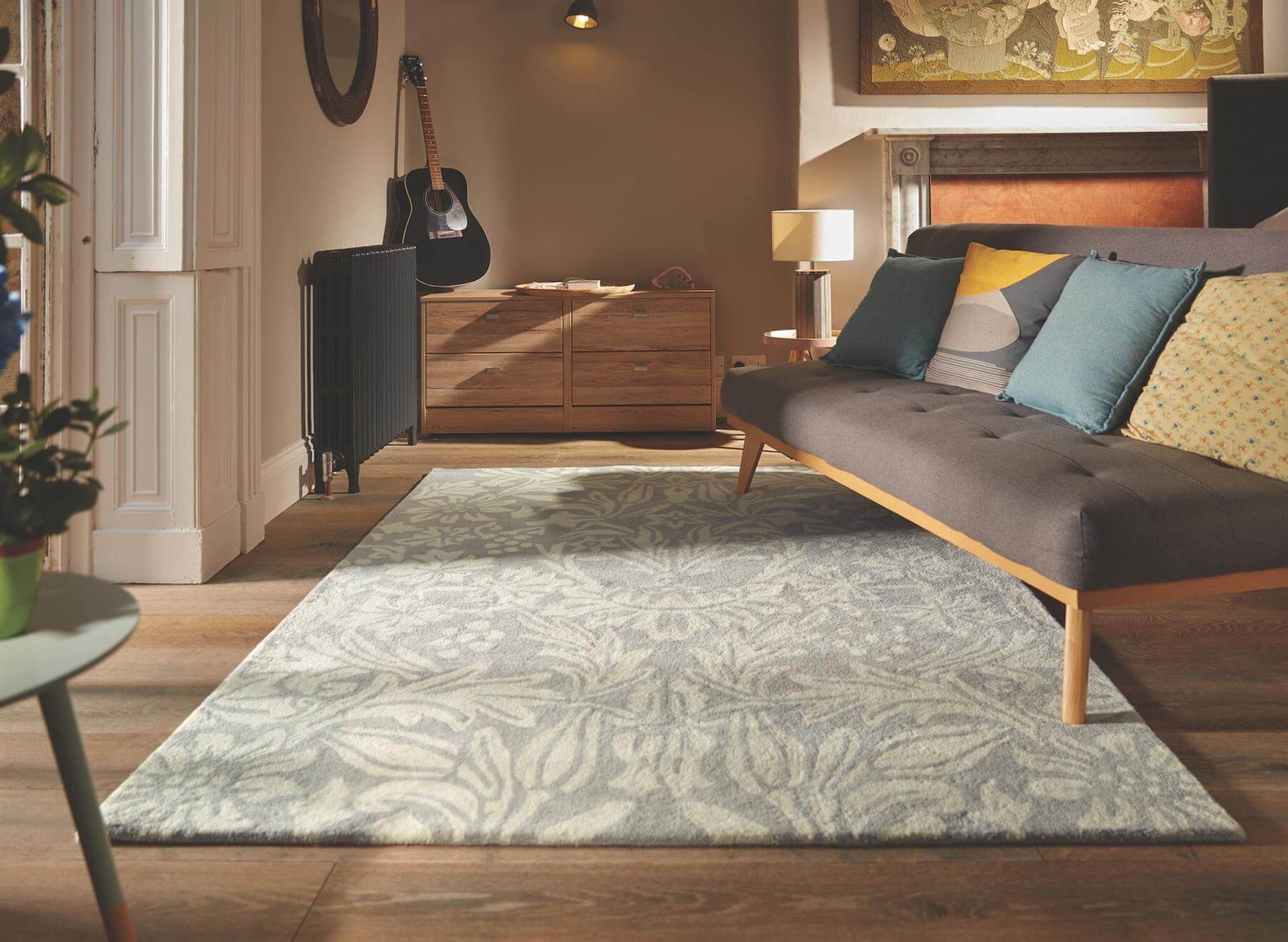 Heritage Lavender Floral Wool Rug - Bargainia.com - 