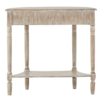 Heritage Natural Wash Pine Wood Half Moon Console Table with Drawer - Bargainia.com - 5063227019380