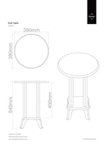 Heva Round Tropical Hevea Wood Side Table - Bargainia.com - 5018705671192