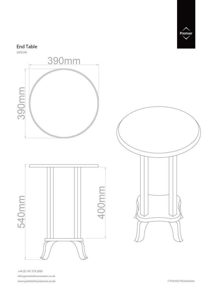 Heva Round Tropical Hevea Wood Side Table - Bargainia.com - 5018705671192