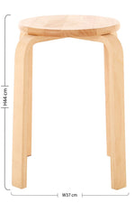 Heva Tropical Hevea Wood Stackable Round Stool - Bargainia.com - 5018705671178