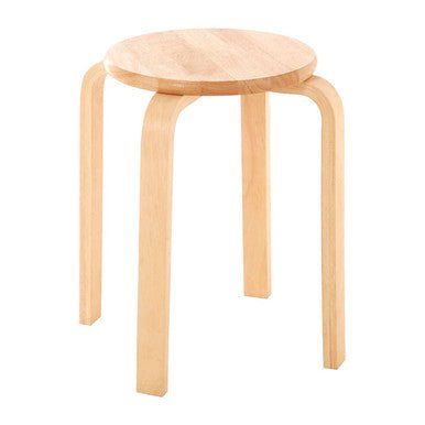 Heva Tropical Hevea Wood Stackable Round Stool - Bargainia.com - 5018705671178